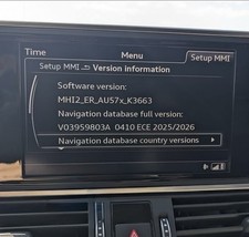 Audi Mib2 Newest Maps 2025/2026 A6 A7 RS6 RS7 S6 S7 update