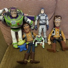 Toy Story, 2 Woodys + 3 Buzz Lightyears + 1 Alien, Thinkways Toys Job Lot Set