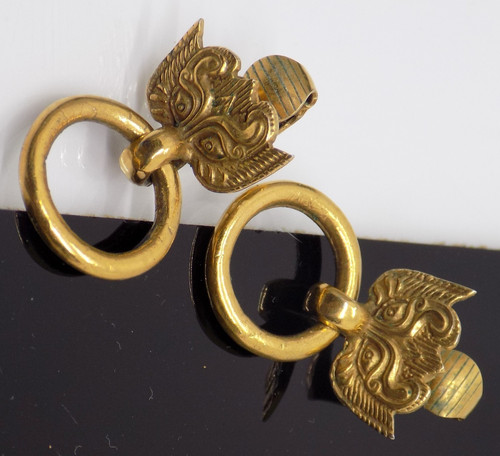 Mma gilt bronze taotie masks - mma, gilt-bronze