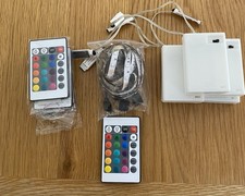 Battery Powered LED Strips 50cm Long.  Remote Control. Colour changes  5 sets 