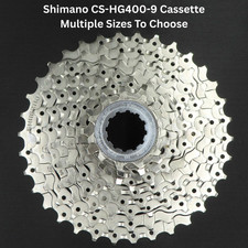 Shimano Alivio Cassette CS-HG400 9 Speed Hyperglide Nickel-Plated Silver -H