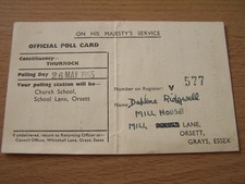 Official Poll Card May 1955