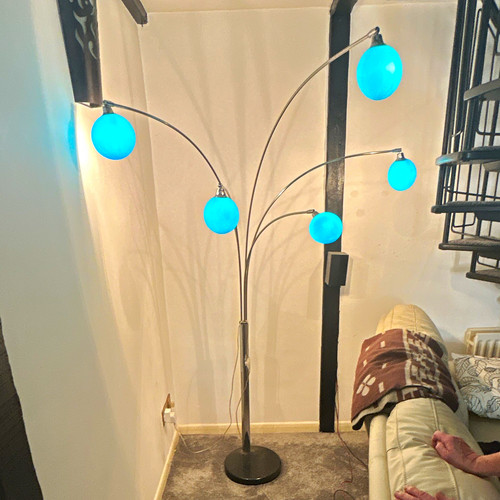 Two arm arc floor lamp - x, 5-arm