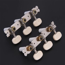 6 x Classical Acoustic Guitar Tuning Pegs Silver & Pearl Machine Heads Keys Set