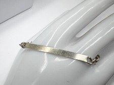 VINTAGE SOLID SILVER SLIM ID IDENTITY BLANK BRACELET BANGLE 6 INCHES