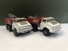 (Playworn) X2 Matchbox Battle Kings Shell Recovery Vehicle Truck Wagon