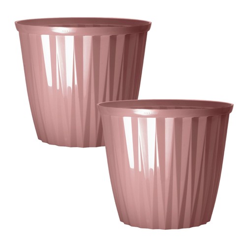 2pc round plastic - 2pc, plant