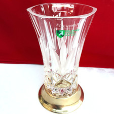 Killarney Crystal Vase 22 carat gold finishing 6 inch height excellent condition