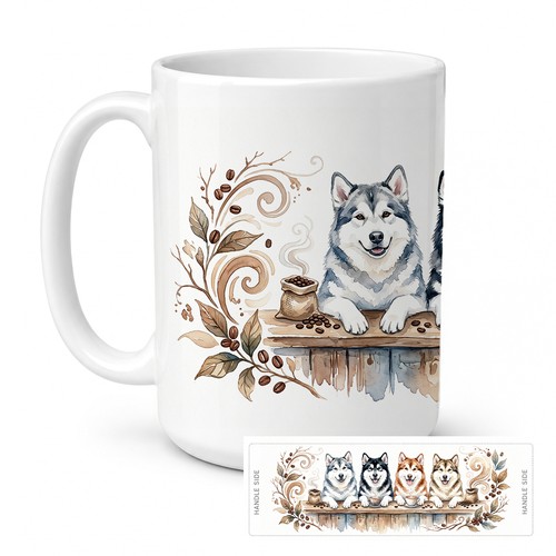 Alaskan malamute morning - alaskan,