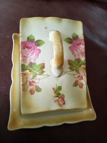 Antique floral cheese butter - antique,
