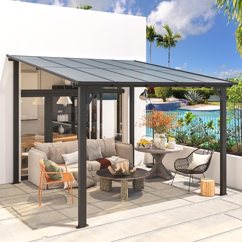 Aluminium lean gazebo - aluminium, lean-to
