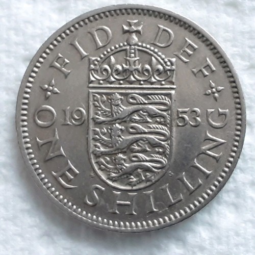 1953 english one shilling coin - 1953,