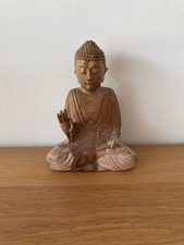 Carved Wooden Ying Yang Budda ~ Statuette ~ H 20cm x W 16cm