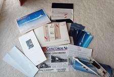Concorde 1989 Memorabilia Baggage Tags Tickets Model Plane Window Stickers News+