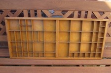 Vintage wooden printers tray - printers,