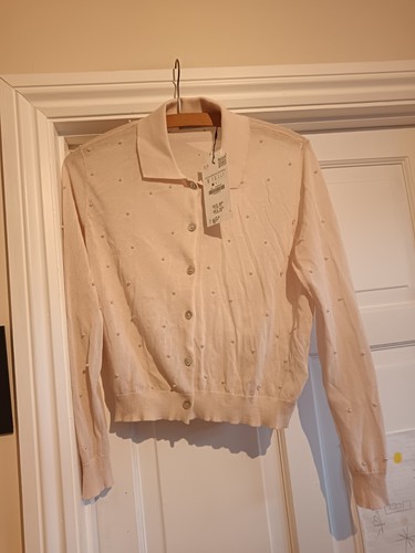 Zara cream button pearl - zara,
