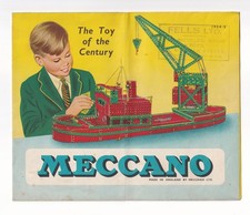 Meccano Folded Catalogue Leaflet 1954-5