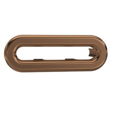 Nuie Brushed Bronze Oval Overflow Cover for Bathroom Sink 54mm ABS Modern