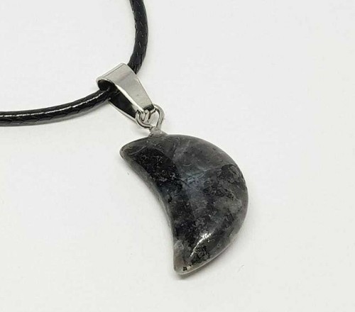Black tourmaline crescent - tourmaline,