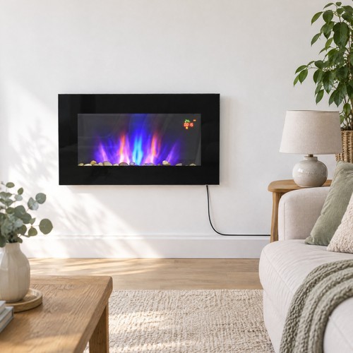 Wall mounted electric - fire, led