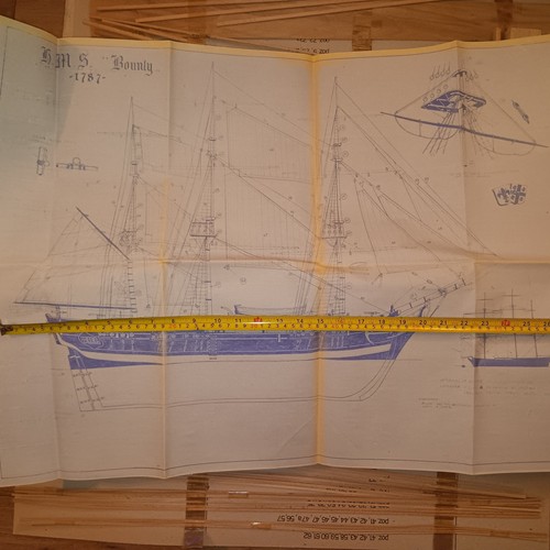 1784 hms bounty model kit - model,