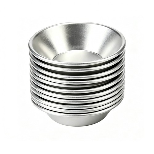 10pc aluminum tart molds - aluminum,