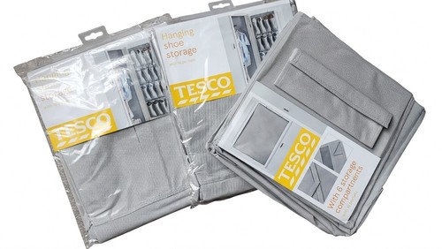 Tesco grey hanging wardrobe - tesco,
