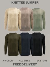 MENS CABLE KNIT COSY JUMPER EX STORE