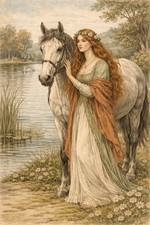 Pre Raphaelite beauty with