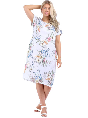 Italian linen dress white - italian,