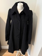 Womens Black Wool & Cashmere Coat from Reiss, size XS (fits 8-10)