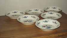 Wedgwood Williamsburg Potpourri  6 x  Fruit Saucers / Small Dessert Bowls Unused
