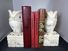 Vintage Pair Of Marble Owl