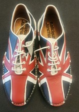 Delicious Junction Union Jack Mens Red/White/Blue Mod Jam Bowling Shoes Size 7