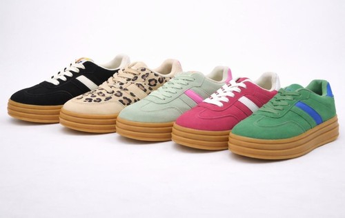 Womens ladies flatform lace - flatform, up