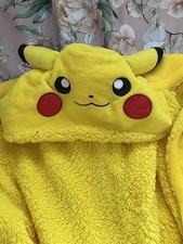 Pikachu Pokémon Hooded Throw/Fleece Blanket -  120 x 150cm 3D EARS - Primark