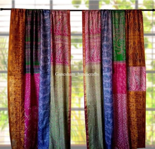 Indian old recycle silk - 2,