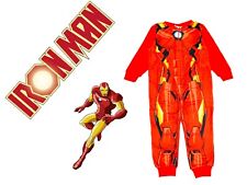 Boys Ironman Marvel Avengers Red 1Onesie One Piece Dress Up Age 2-6 Years Size