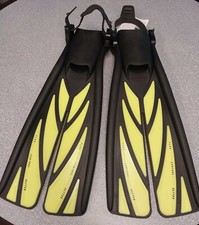 Atomic Open Heel Split Fins Scuba Snorkeling Yellow Small NWT