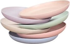 WHEAT STRAW PLATES 6 PACK MIXED COLOURS 6 INCH ZUVO