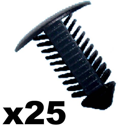 25x black fir tree trim - black,
