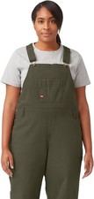 Dickies - Women's Denim Bib Overall, Moss Green, Size 24 Plus