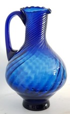 Blue vintage retro ribbed