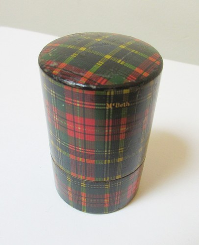 Antique tartanware storage - tartanware,