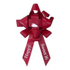 Sweet 16 Magnetic Car Bow Giant Red Ribbon Bow 44x28 Present Surprise Gift Happy