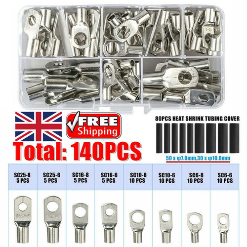 140pcs electrical cable lugs - 140pcs,