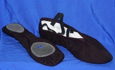 Freed of London Chacott SS01CX Canvas Split Sole Ballet Shoe Black C width