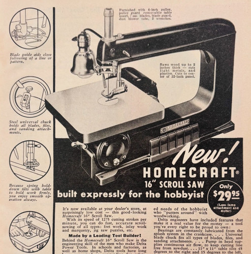 1948 delta scroll saw - delta, tool