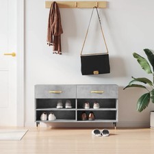 WALPLUS Shoe Bench Concrete