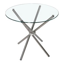 Round Clear Glass Top Coffee